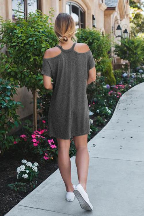 Sweet as Ever Cold Shoulder Mini Dress