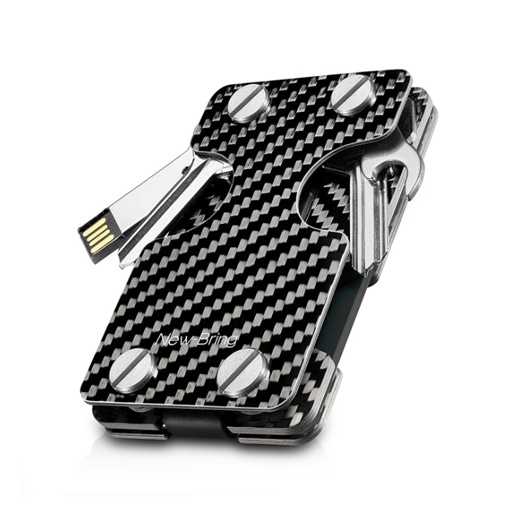 Multifunction Metal Key Holder and Minimalist Credit Card Money Clip Wallet for Men