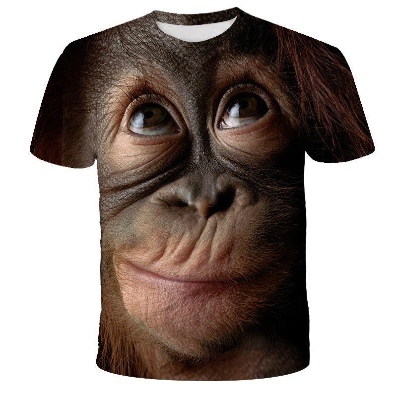3D Print O-Neck Funny Gorilla T-shirt