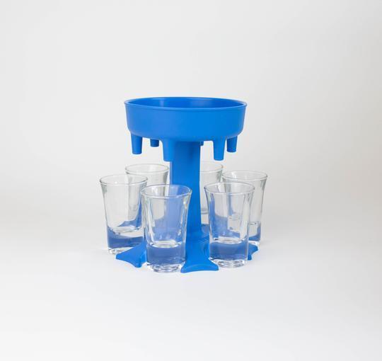 🔥Hot Seller🔥6 Shot Dispenser and Holder/Carrier Caddy Liquor Dispenser Party Gifts Drinking Games Shot Glasses Get The Party Started Faster!