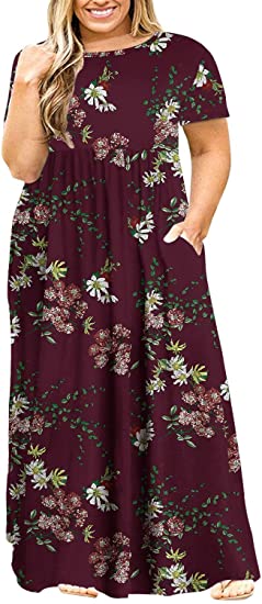 Plus Size Maxi Dresses with Pockets