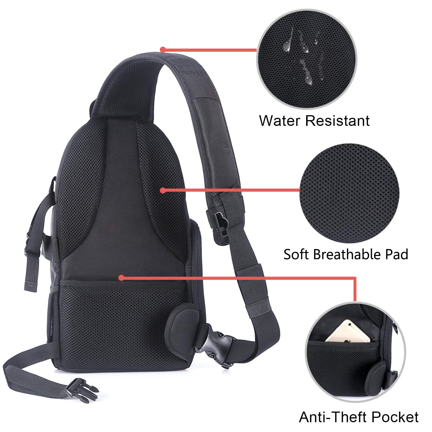 Water Repellent Shockproof Photography Camera Backpack