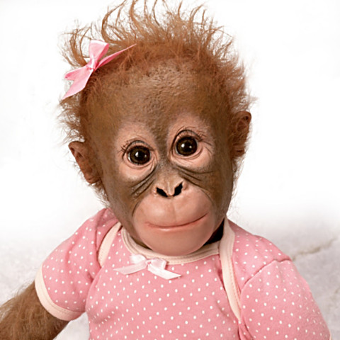 "Annabelle's Hugs" Lifelike Baby Monkey Doll