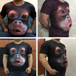 3D Print O-Neck Funny Gorilla T-shirt