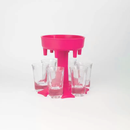 🔥Hot Seller🔥6 Shot Dispenser and Holder/Carrier Caddy Liquor Dispenser Party Gifts Drinking Games Shot Glasses Get The Party Started Faster!