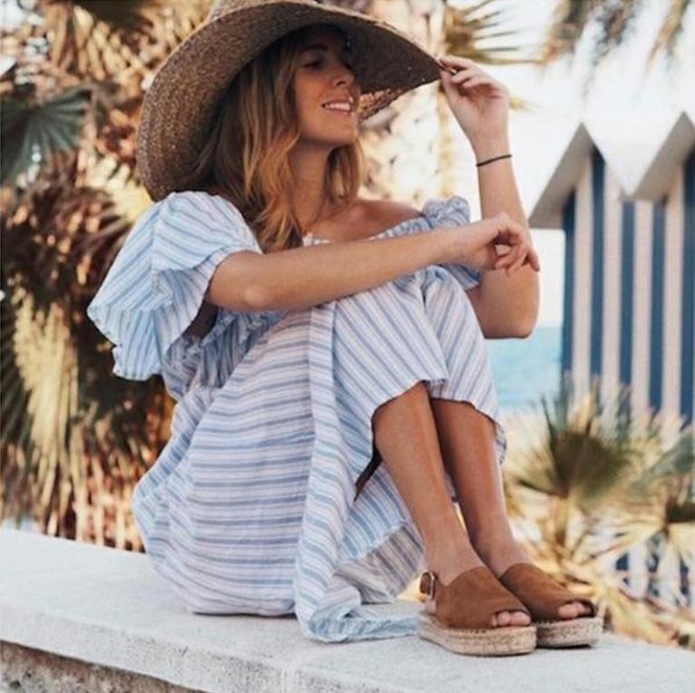 Casual Linen Canvas Ankle Strap Toed Sandals