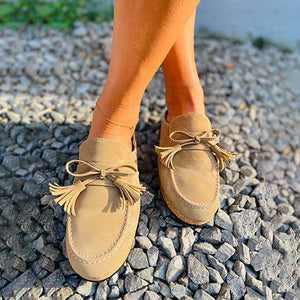 Bowknot Comfy Clogs Suede Leather Slip On Sandals