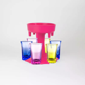 🔥Hot Seller🔥6 Shot Dispenser and Holder/Carrier Caddy Liquor Dispenser Party Gifts Drinking Games Shot Glasses Get The Party Started Faster!