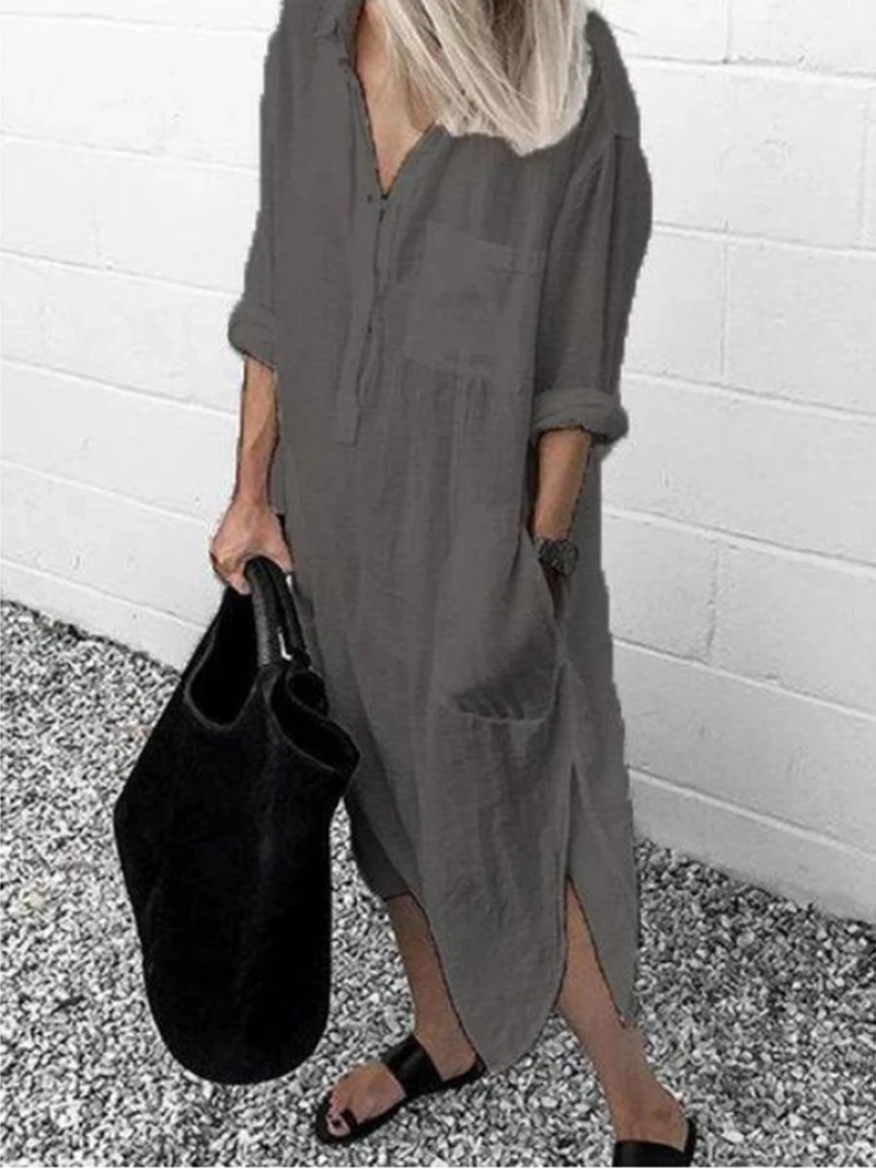 Super beautiful and very elegant linen maxi dress, perfect for summer(buy 3 get free shipping)