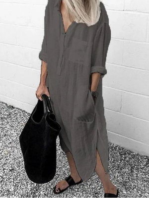 Super beautiful and very elegant linen maxi dress, perfect for summer(buy 3 get free shipping)