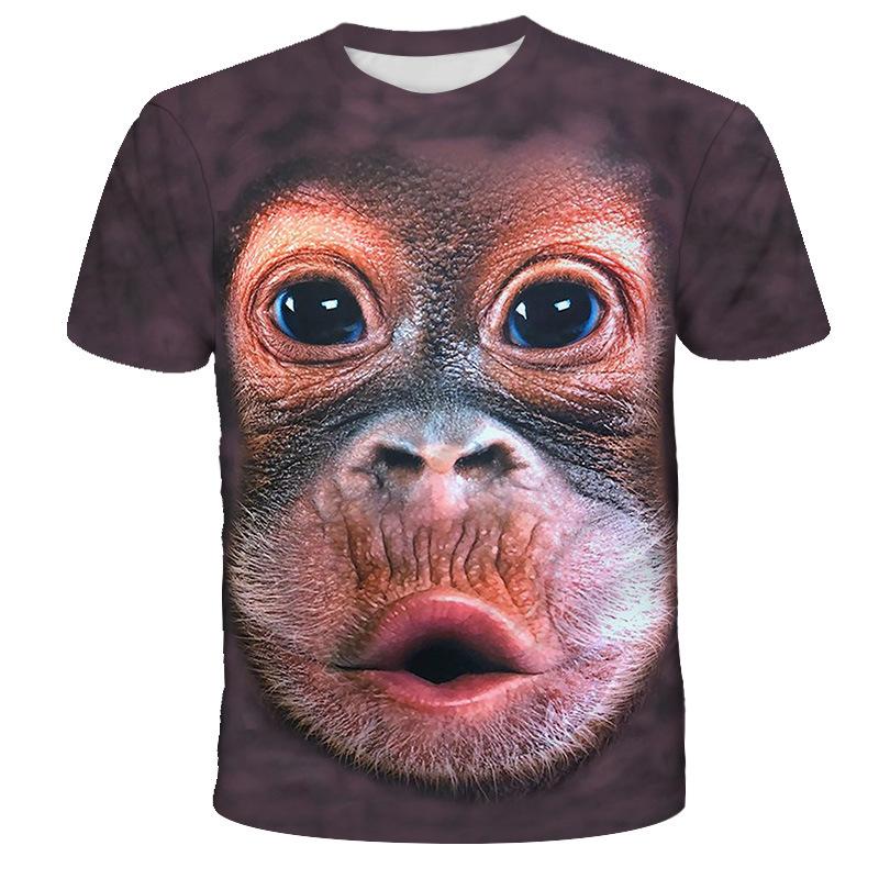 3D Print O-Neck Funny Gorilla T-shirt