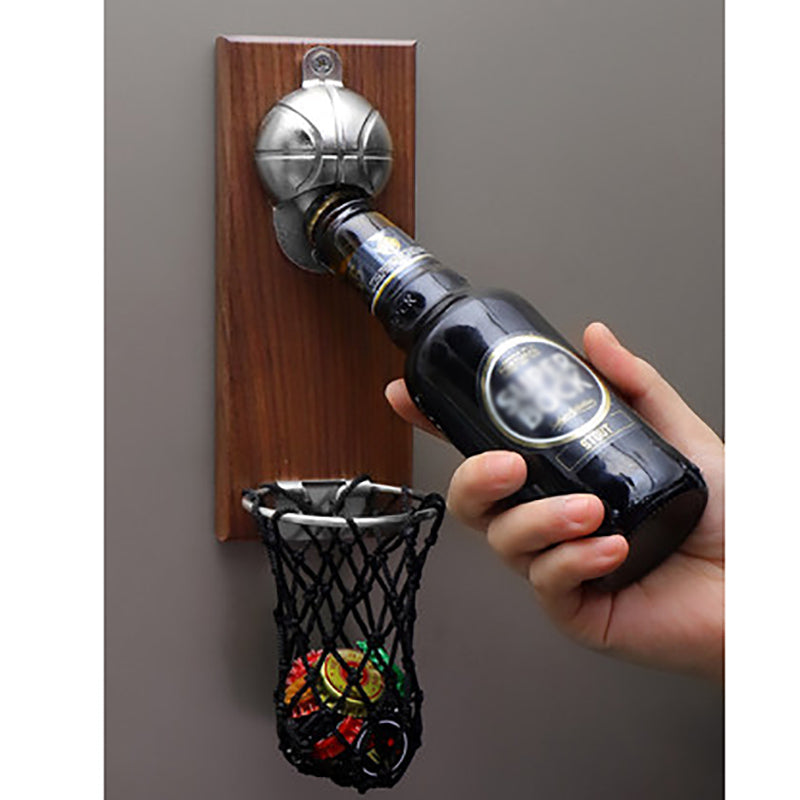 Wall Mounted Basketball Shot Bottle Opener