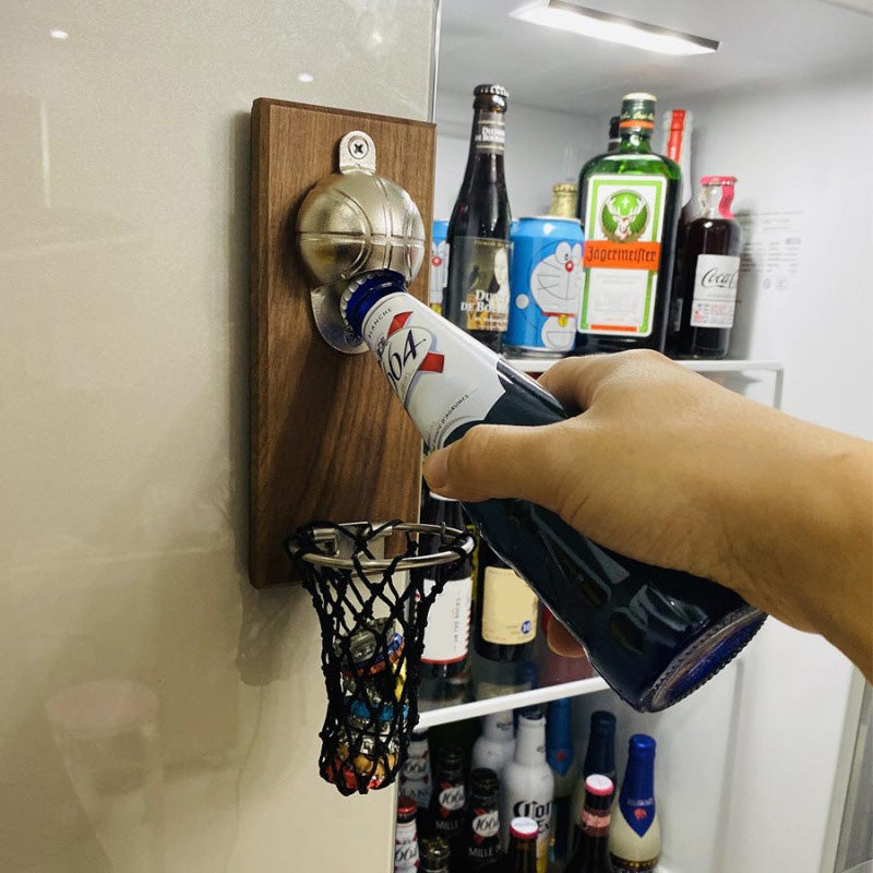 Wall Mounted Basketball Shot Bottle Opener