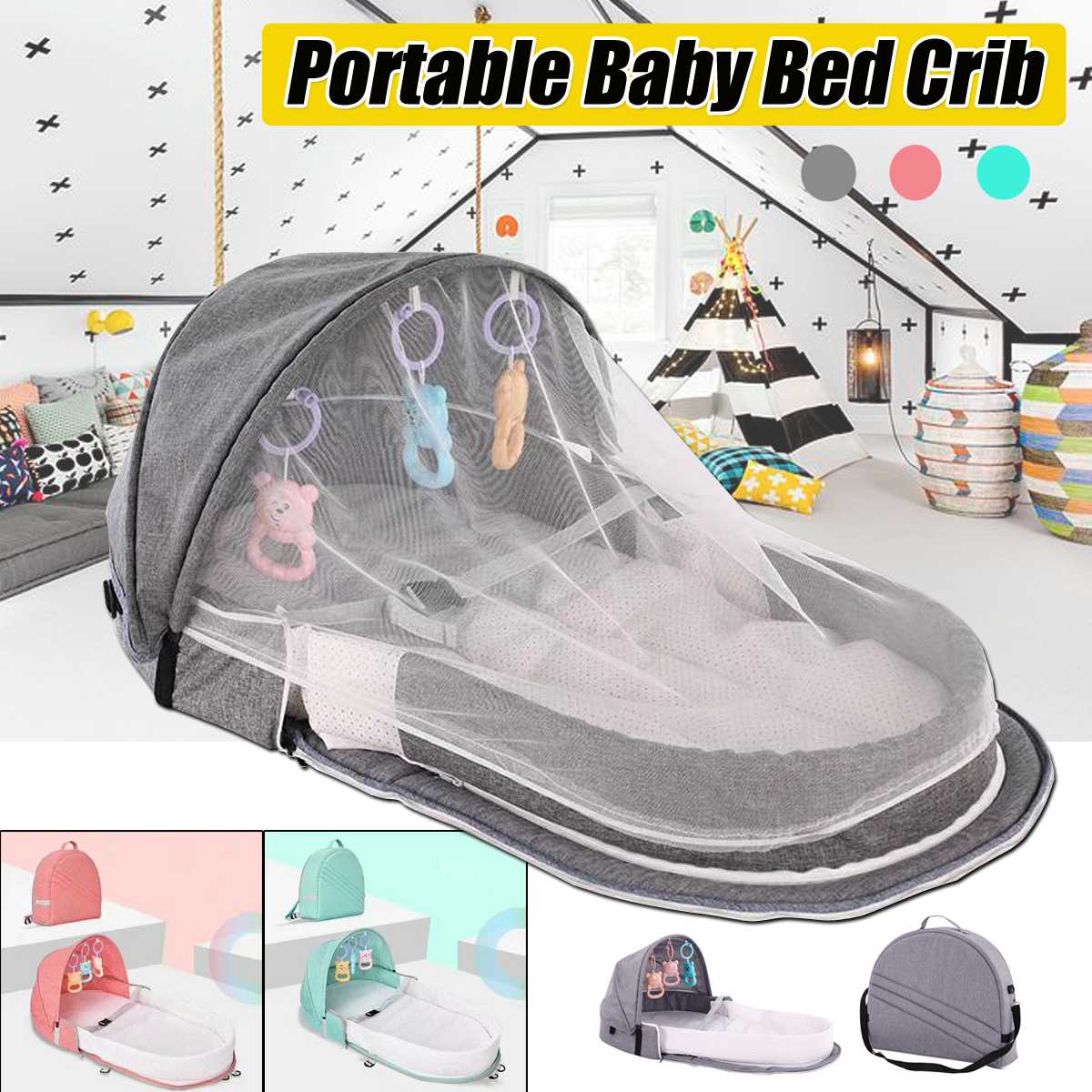 2 in 1 Portable Baby Crib Bag