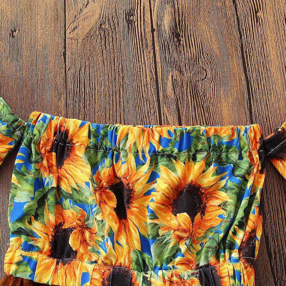 Sunflower Off Shoulder Tassel Crop T-shirt + Denim Hole Pants Jeans