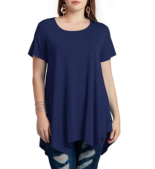 Loose fit comfortable panel T-shirt