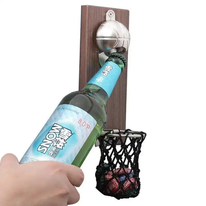Wall Mounted Basketball Shot Bottle Opener