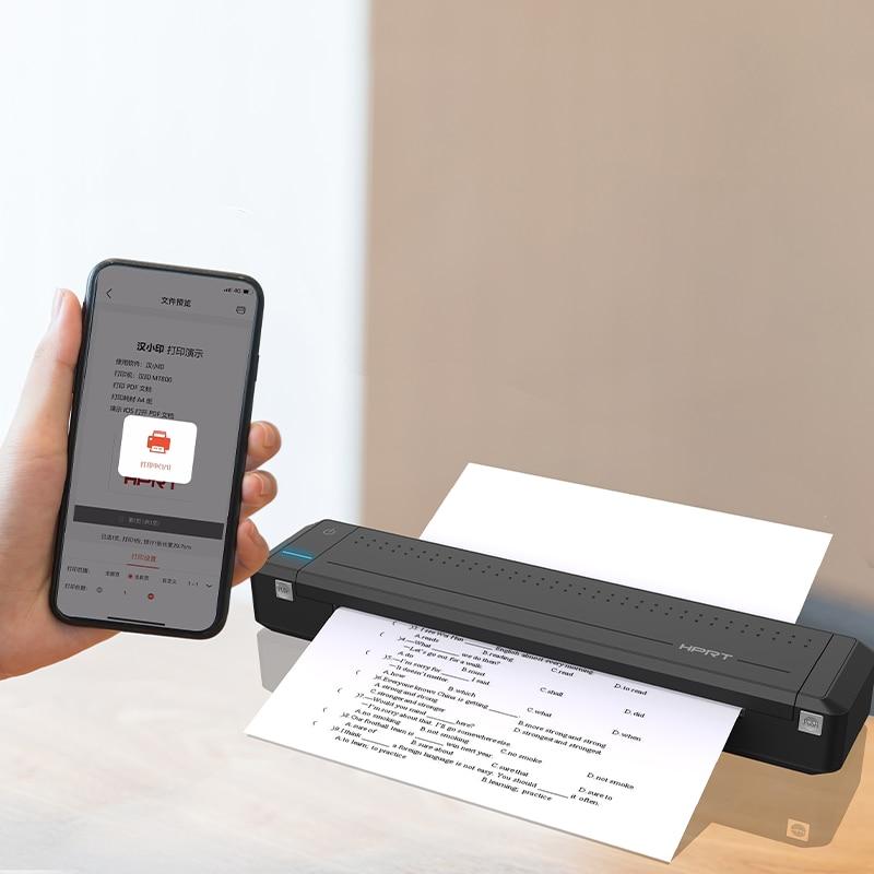 HPRT MT800 Mini Thermal Printer A4 Paper Bluetooth USB Portable for iPhone HUAWEI Xiaomi Samsung