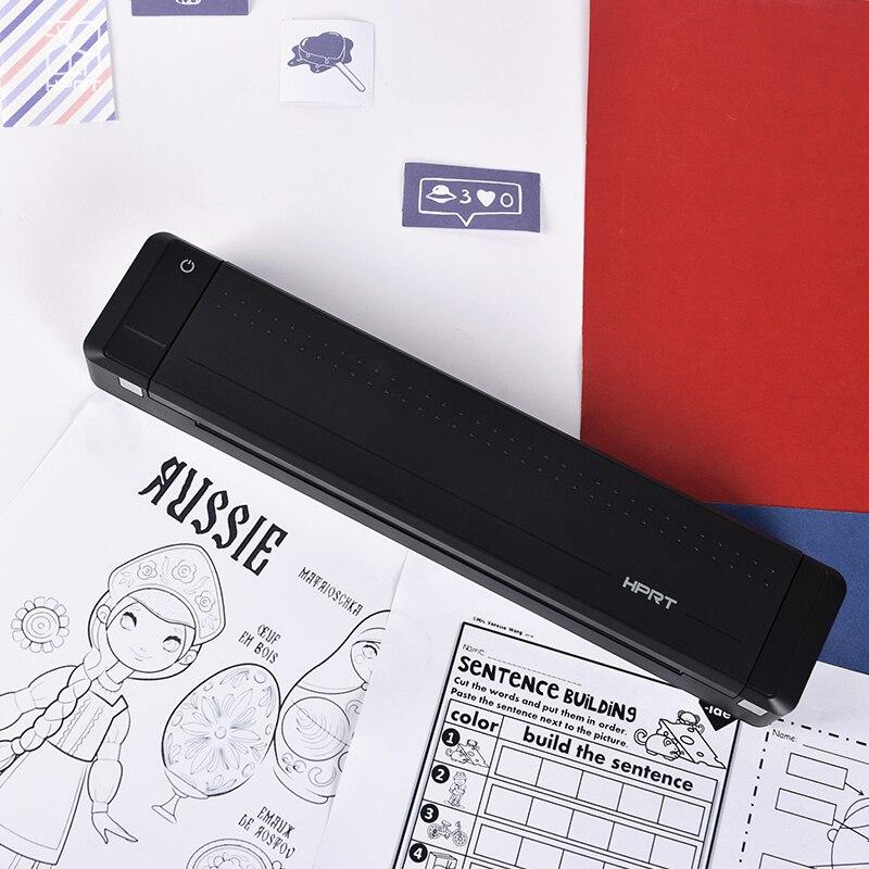 HPRT MT800 Mini Thermal Printer A4 Paper Bluetooth USB Portable for iPhone HUAWEI Xiaomi Samsung