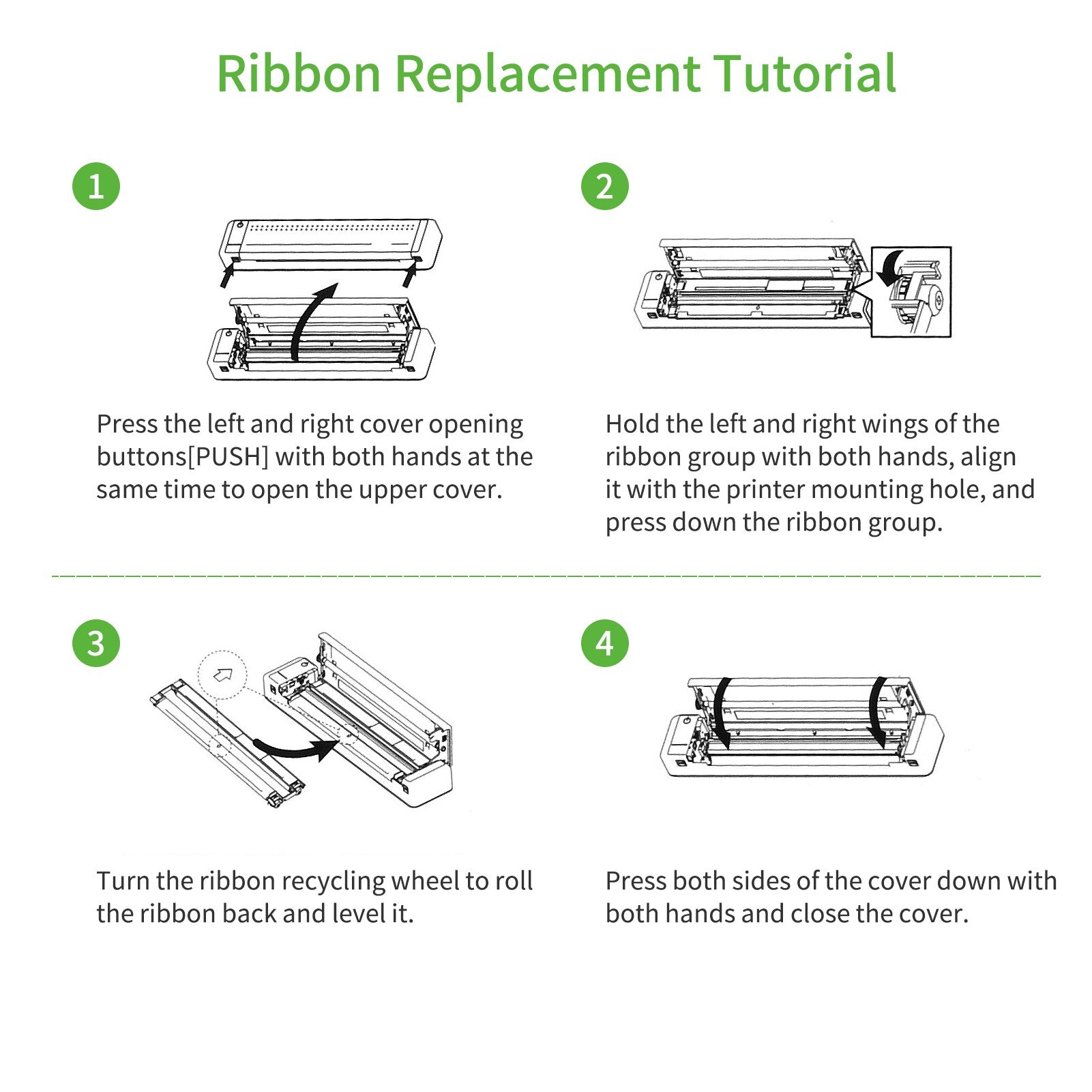 HPRT MT800 Thermal Transfer Ribbon For A4 Printer 2 Rolls/Box