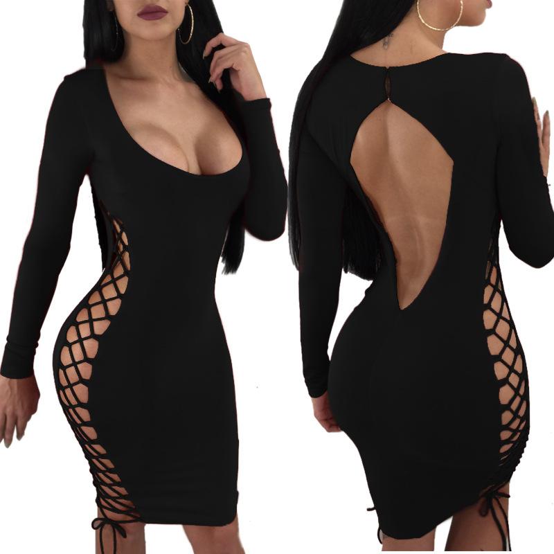 Strapless Halter Jurk Bodycon Dress