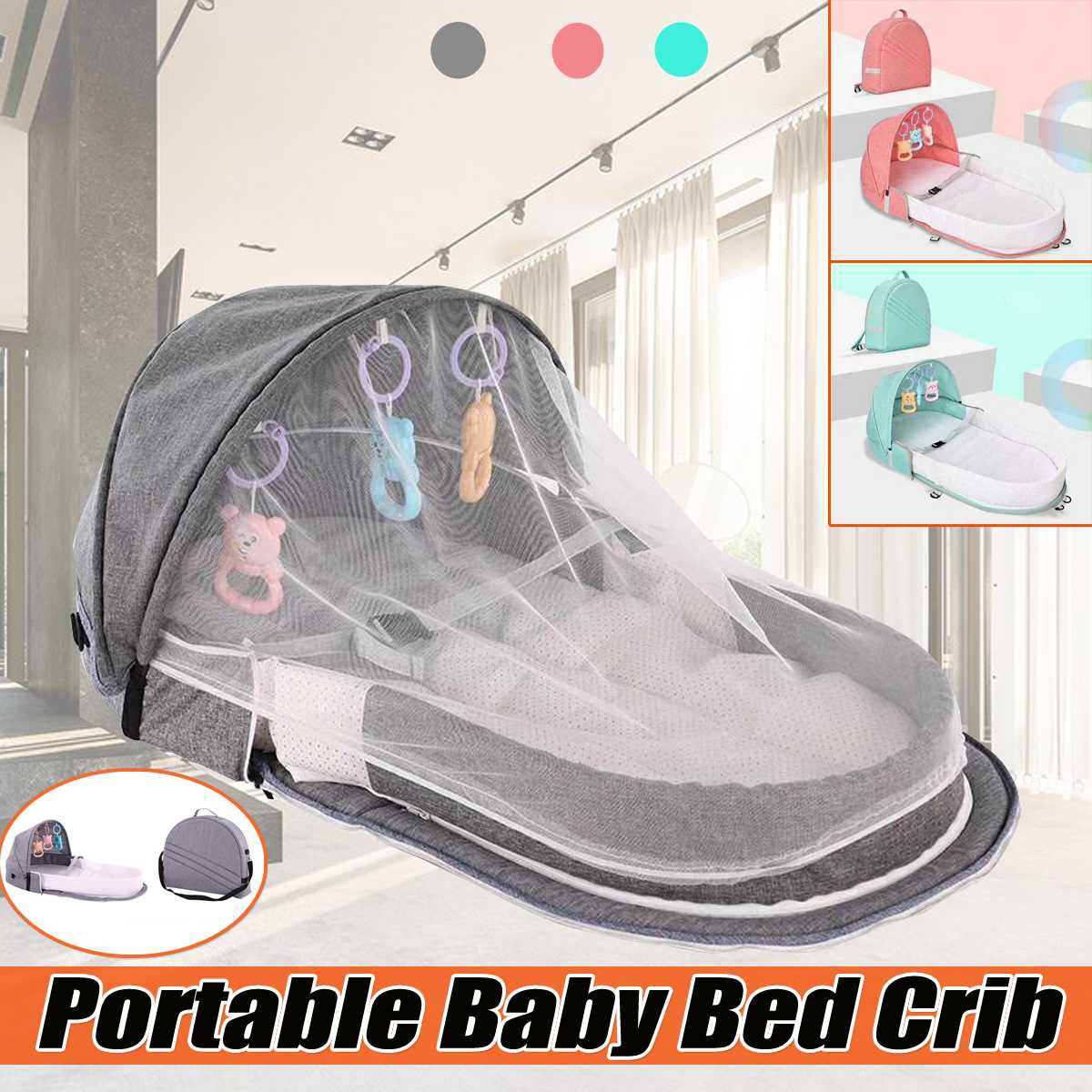 2 in 1 Portable Baby Crib Bag