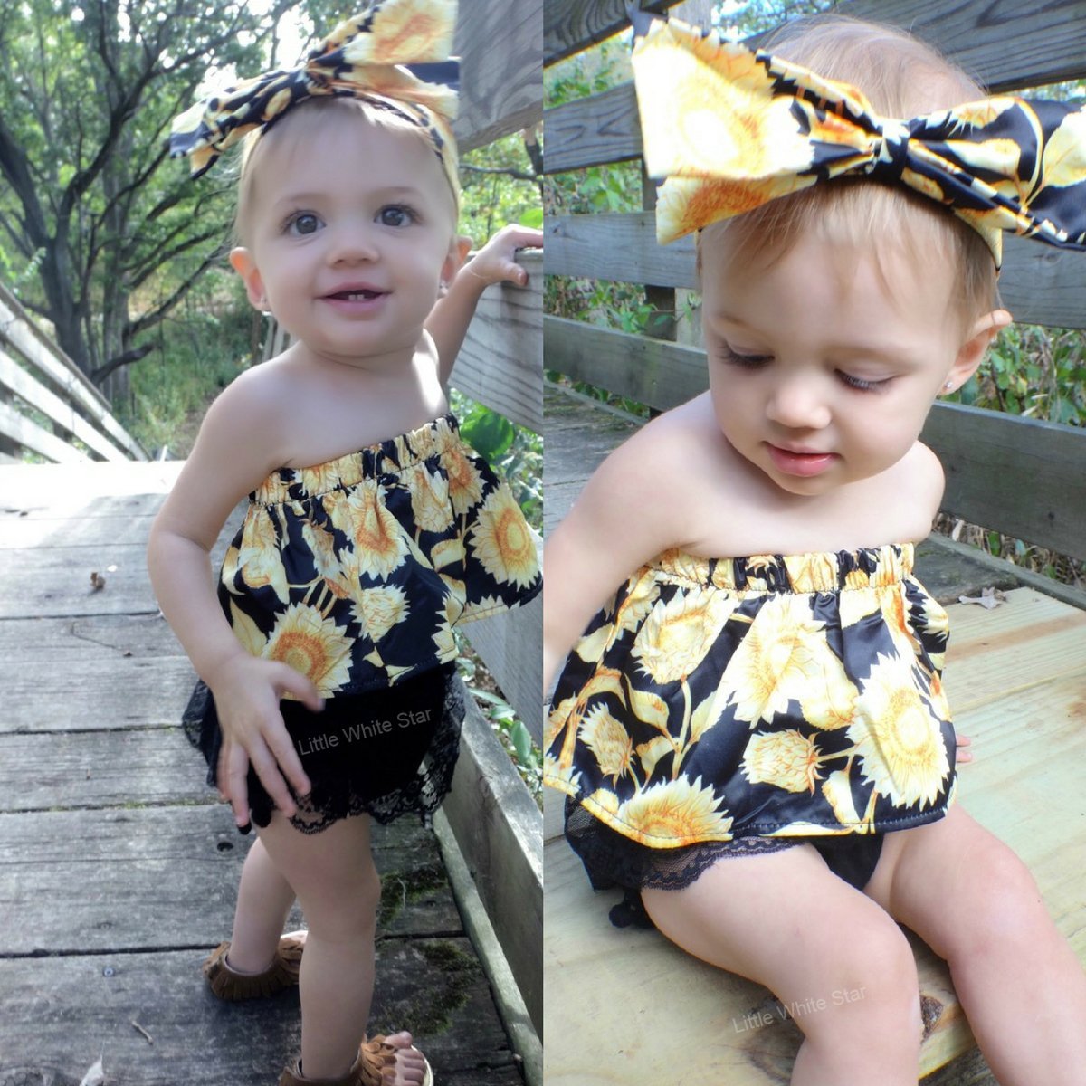 Black and Yellow Sunflower 3pcs Set