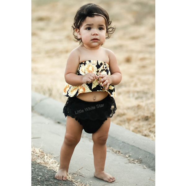 Black and Yellow Sunflower 3pcs Set