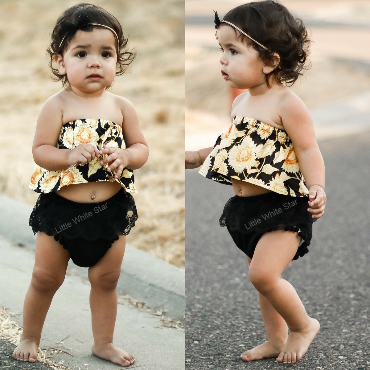 Black and Yellow Sunflower 3pcs Set