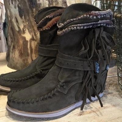 Ladies fringed cowboy boots