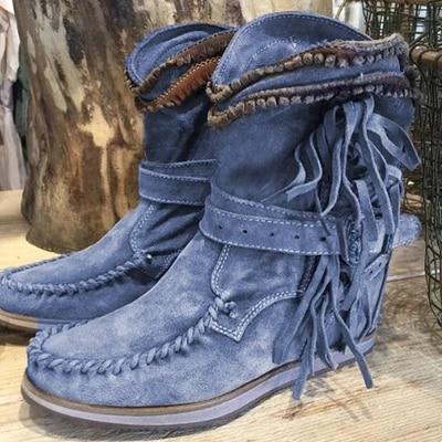 Ladies fringed cowboy boots