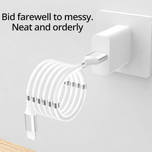 Magnetic Self Winding USB Charging Cable for All Smartphone