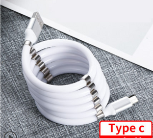 Magnetic Self Winding USB Charging Cable for All Smartphone