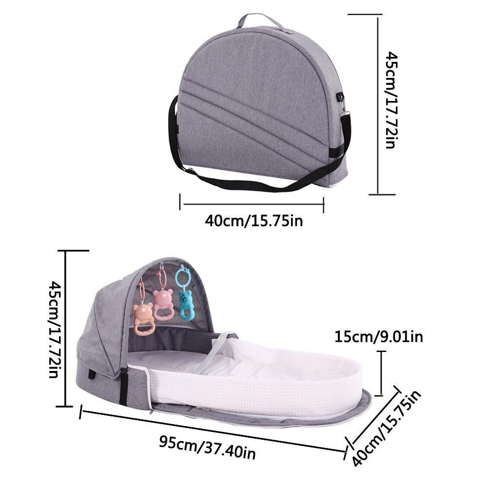 2 in 1 Portable Baby Crib Bag