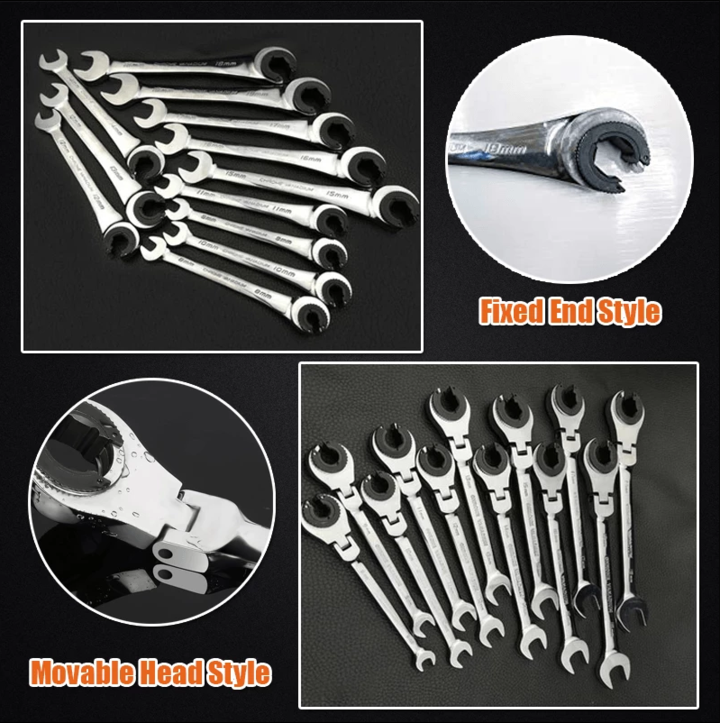 (Best-selling) Tubing Ratchet Wrench [MM/Inch Sets]