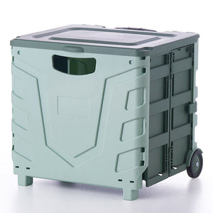 Pratical Travel Folding Storage Basket with Wheels for Car