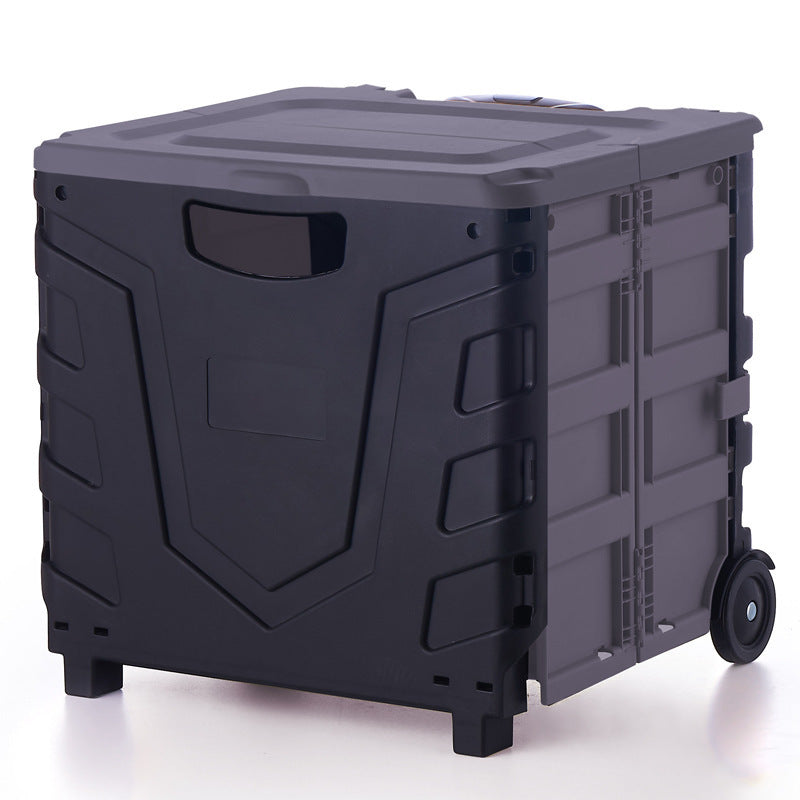 Pratical Travel Folding Storage Basket with Wheels for Car