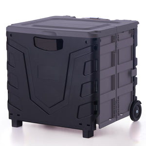 Pratical Travel Folding Storage Basket with Wheels for Car