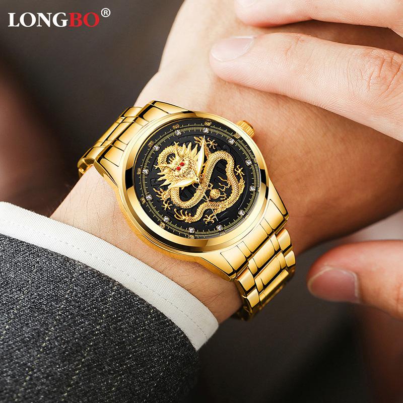 Holiday gift Golden luxury waterproof fashion watch