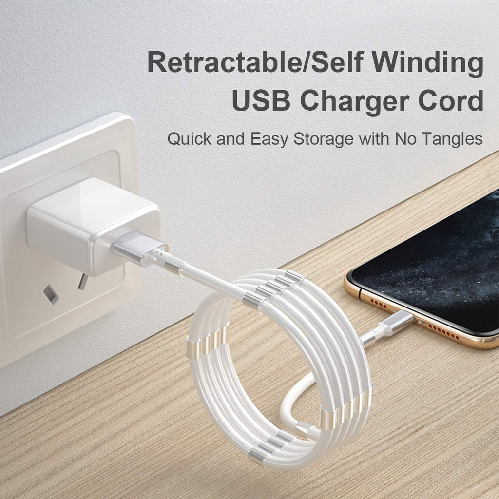 Magnetic Self Winding USB Charging Cable for All Smartphone
