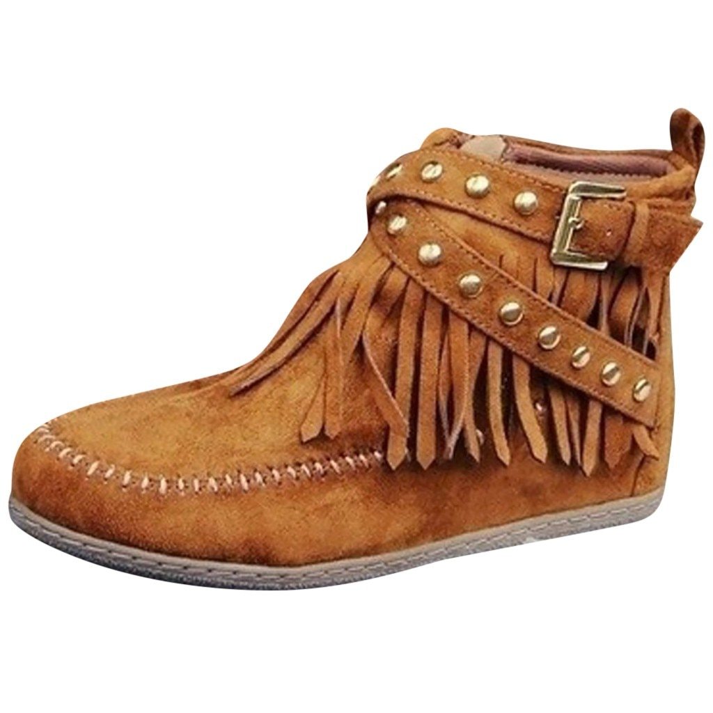 Tassels Ankle Short Boots_a