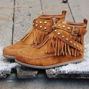 Tassels Ankle Short Boots_a