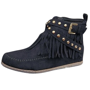 Tassels Ankle Short Boots_a