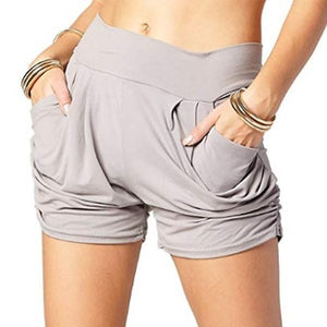 Pleated Comfy Bamboo Soft Harem Shorts
