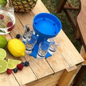 🔥Hot Seller🔥6 Shot Dispenser and Holder/Carrier Caddy Liquor Dispenser Party Gifts Drinking Games Shot Glasses Get The Party Started Faster!