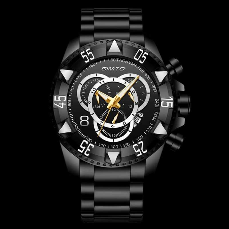 Golden Timepieces Timepieces BLACK Gimto