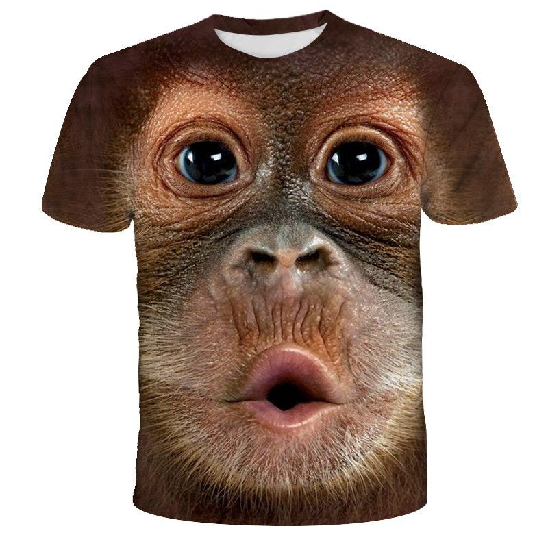 3D Print O-Neck Funny Gorilla T-shirt