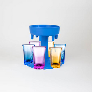 🔥Hot Seller🔥6 Shot Dispenser and Holder/Carrier Caddy Liquor Dispenser Party Gifts Drinking Games Shot Glasses Get The Party Started Faster!
