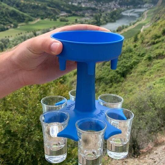 🔥Hot Seller🔥6 Shot Dispenser and Holder/Carrier Caddy Liquor Dispenser Party Gifts Drinking Games Shot Glasses Get The Party Started Faster!