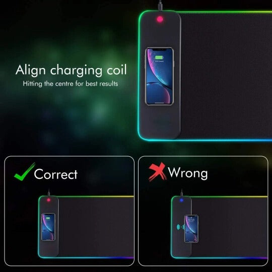 RGB Wireless 10w/15w Charging Oversized Mouse Pad